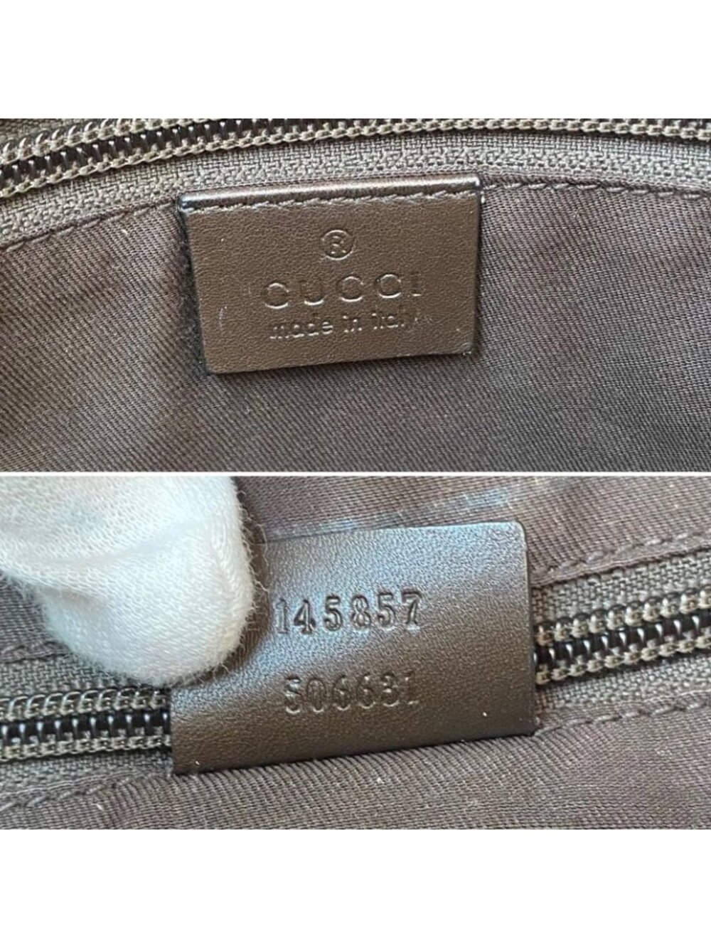 ★SOLD★ Gucci Shoulder Bag GG Canvas Crossbody Brown Perforated - Picture 5 of 16